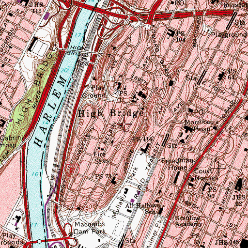 Topographic Map of Collins Music Studio, NY