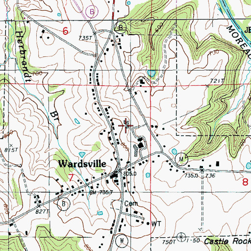 Topographic Map of Blair Oaks Elementary School, MO