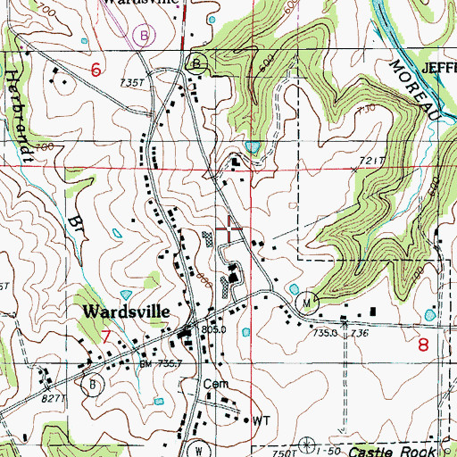 Topographic Map of Blair Oaks Middle School, MO