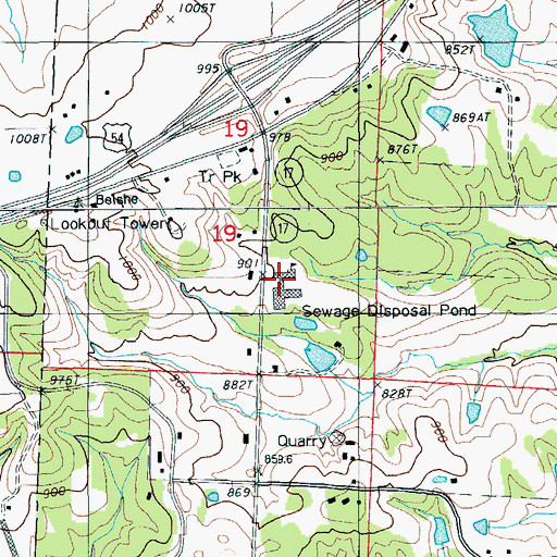 Topographic Map of Eugene Elementary School, MO