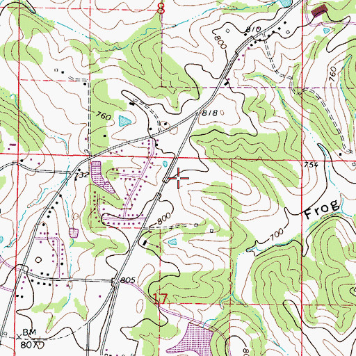 Topographic Map of Clarence Lawson Elementary School, MO
