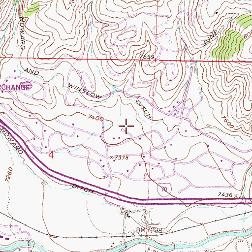 Topographic Map of Sonnenalp Resort of Vail, CO