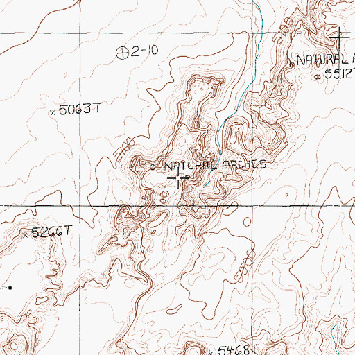Topographic Map of Sunrise Arch, AZ