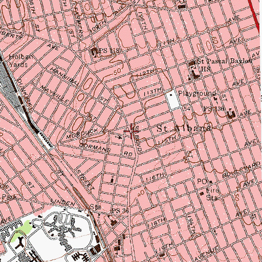 Topographic Map of Joe's Music Center, NY