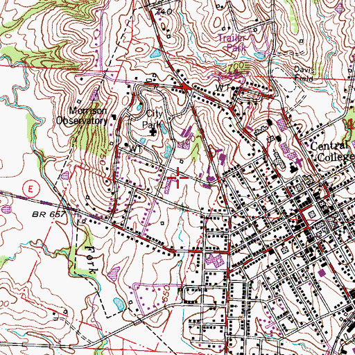 Topographic Map of Laurence J. Daly Elementary School, MO