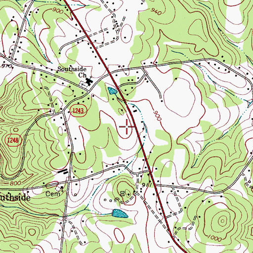 Topographic Map of Covenant Bible Church, NC