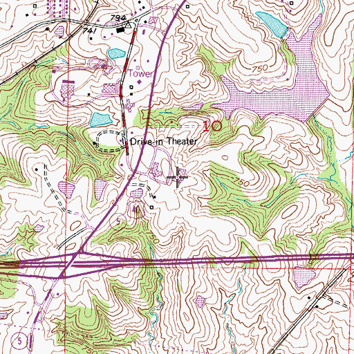 Topographic Map of Boonslick Technical Education Center, MO