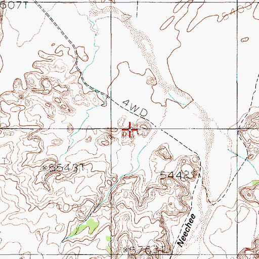 Topographic Map of Square House Natural Arch, AZ