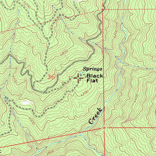 Topographic Map of Black Flat, CA