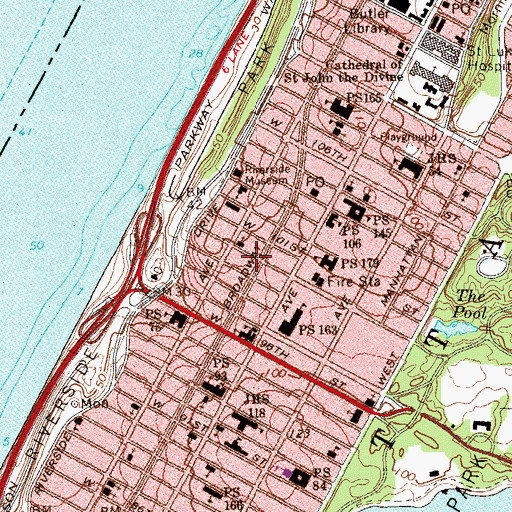 Topographic Map of Carlton Theatre (historical), NY