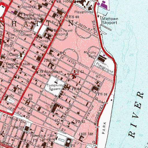 Topographic Map of Charles Theatre (historical), NY