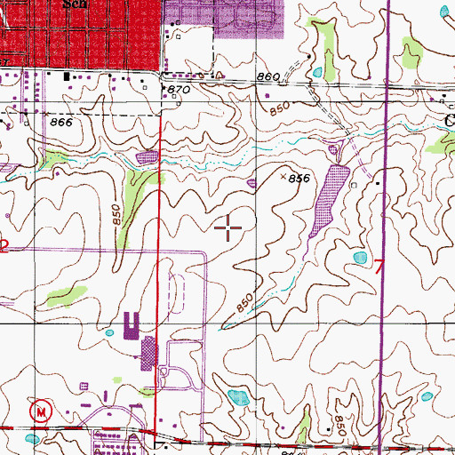 Topographic Map of Gratz Brown Elementary School, MO