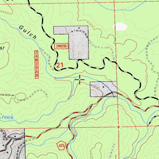 Topographic Map of Black Gulch, CA