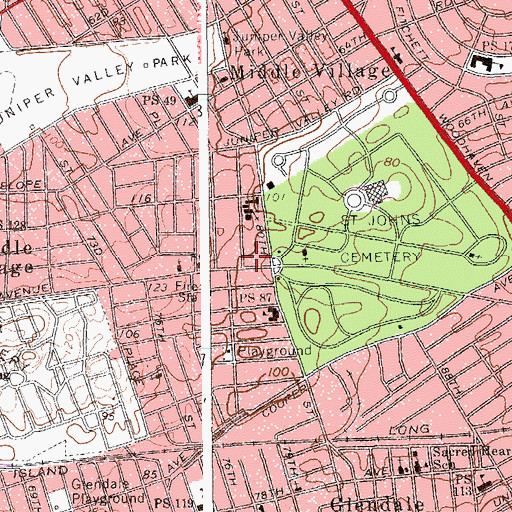 Topographic Map of A and G Music Studios, NY