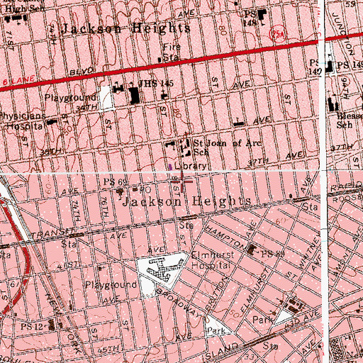 Topographic Map of Academimia, NY