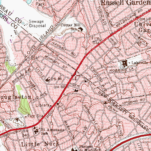 Topographic Map of Eastern School of Music and Arts, NY
