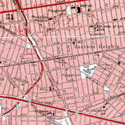 Topographic Map of Leena Music Studio, NY