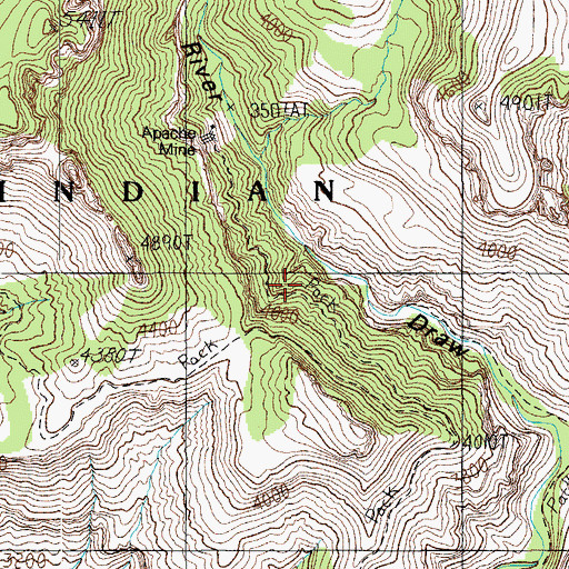 Topographic Map of Apache Mine, AZ