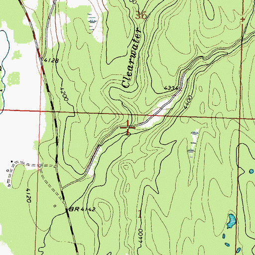 Topographic Map of East Fork Clearwater River, MT