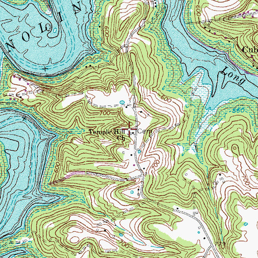 Topographic Map of Hill Grove Missionary Baptist Church, KY