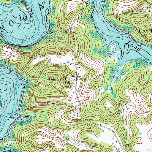 Topographic Map of Hill Grove Missionary Baptist Church Cemetery, KY