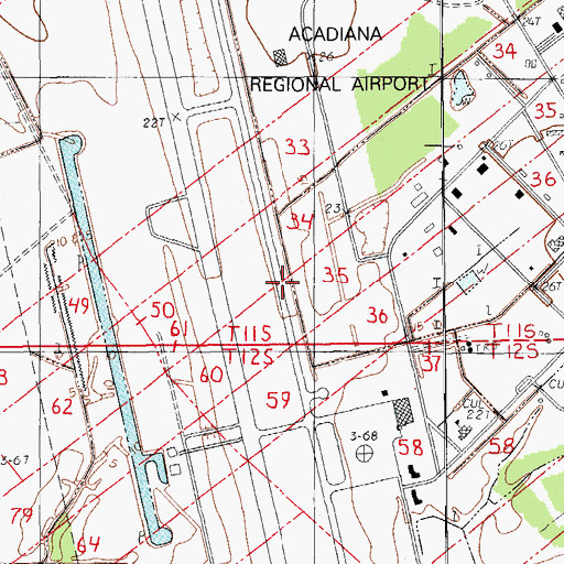 Topographic Map of Naval Air Station New Iberia (historical), LA