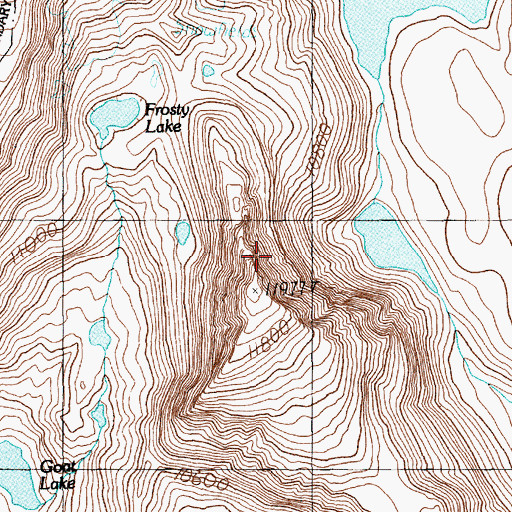 Topographic Map of Metcalf Mountain, MT