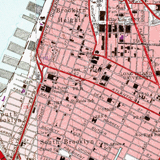 Topographic Map of Brooklyn Youth Chorus Academy, NY