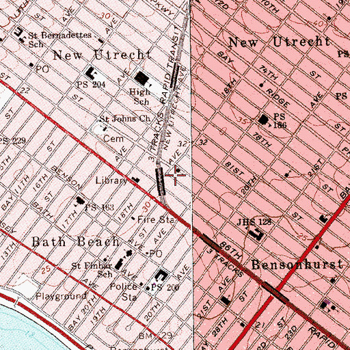 Topographic Map of Maggio Music School, NY