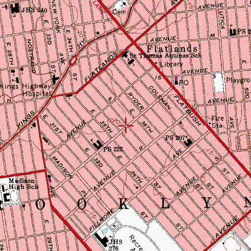 Topographic Map of Mister Frank's Music Center, NY
