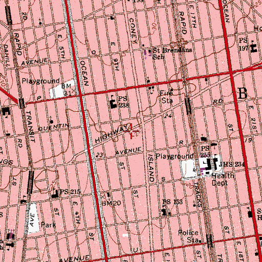 Topographic Map of School For Musical Performance, NY