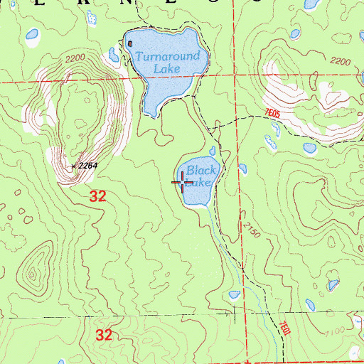 Topographic Map of Black Lake, CA