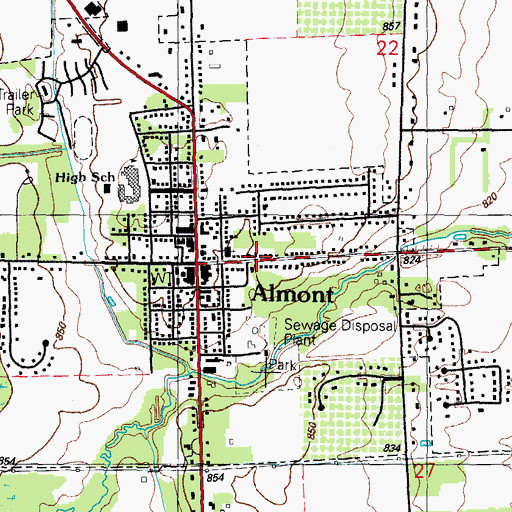 Topographic Map of Currier House Historical Marker, MI