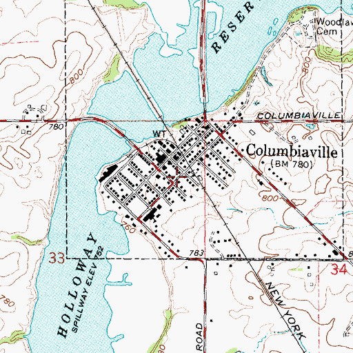 Topographic Map of United Methodist Church Historical Marker, MI