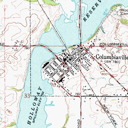 Topographic Map of William Peter Mansion Historical Marker, MI