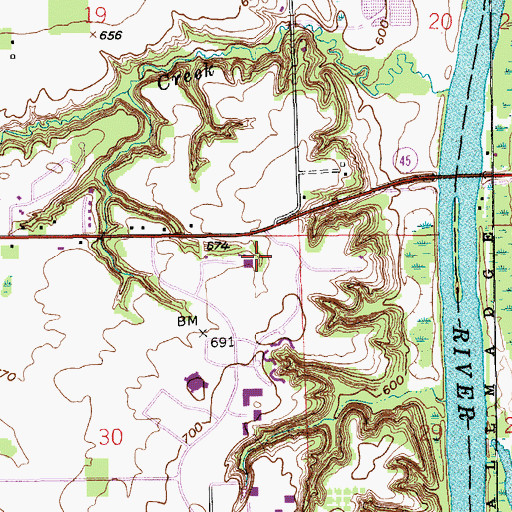 Topographic Map of Central Utilities Building, MI