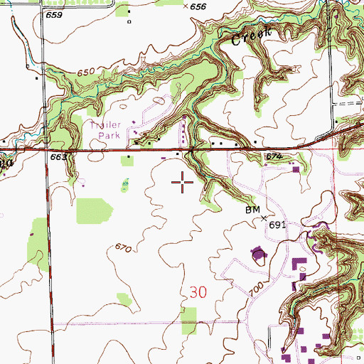Topographic Map of Arend D Lubbers Stadium, MI