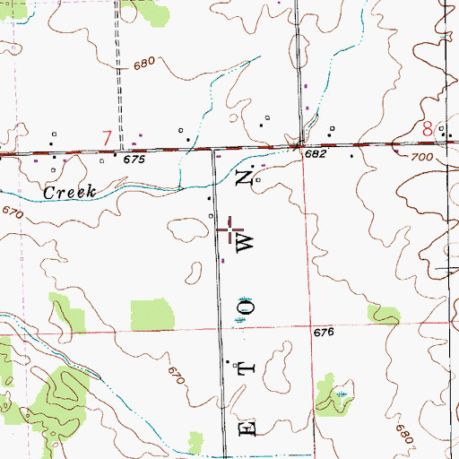 Topographic Map of West Living Center, MI