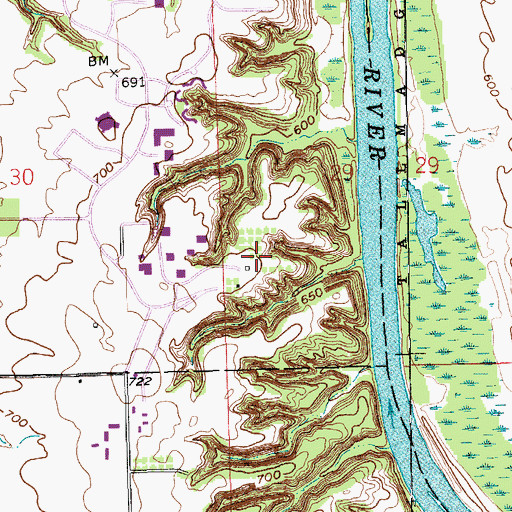 Topographic Map of Calder Residence, MI