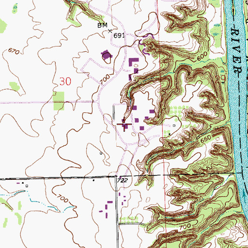 Topographic Map of Performing Arts Center, MI