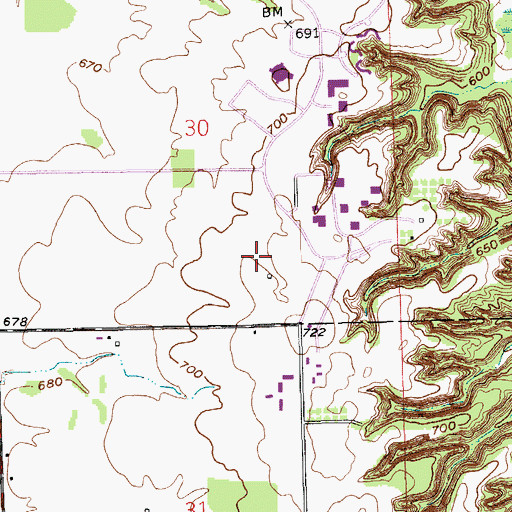 Topographic Map of Laker Village Apartments, MI