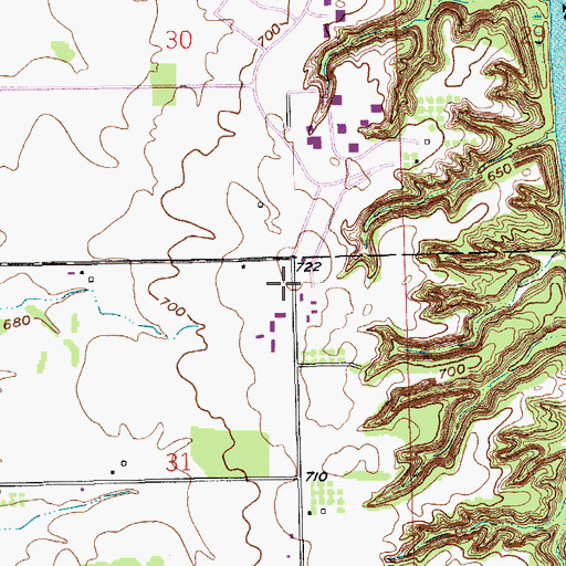 Topographic Map of Campus Health Center, MI