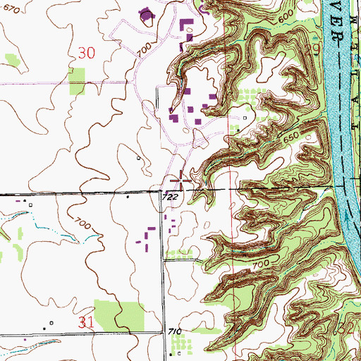 Topographic Map of Ronald F VanSteeland Living Center, MI