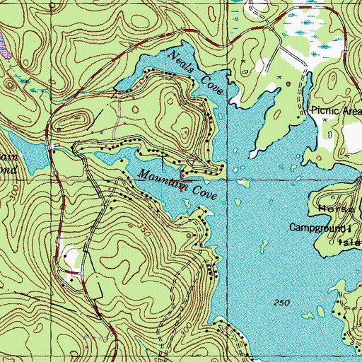 Topographic Map of Mountain Cove, NH