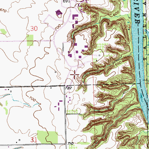 Topographic Map of Mark A Murray Living Center, MI