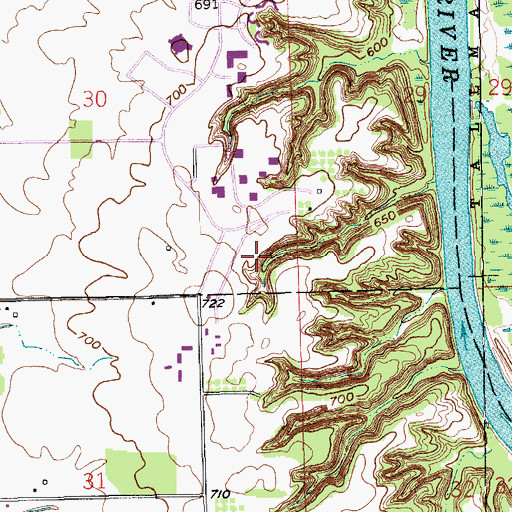Topographic Map of Glenn A Niemeyer West Living Center, MI