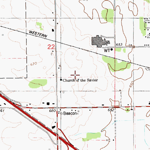 Topographic Map of Interurban Depot Historical Marker, MI