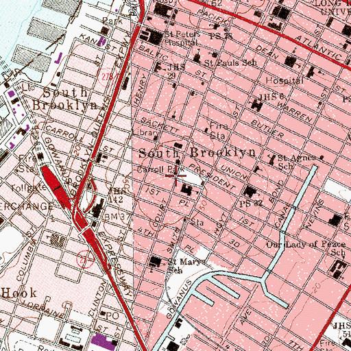 Topographic Map of Albee School of Dance, NY