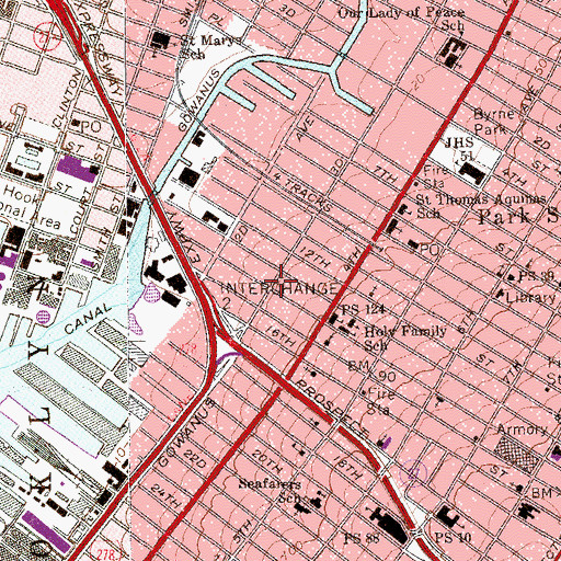 Topographic Map of Allen Monte Karate School, NY