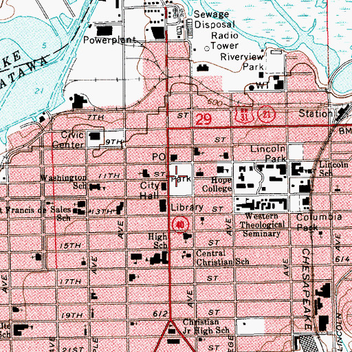 Topographic Map of Dutch in Michigan Historical Marker, MI
